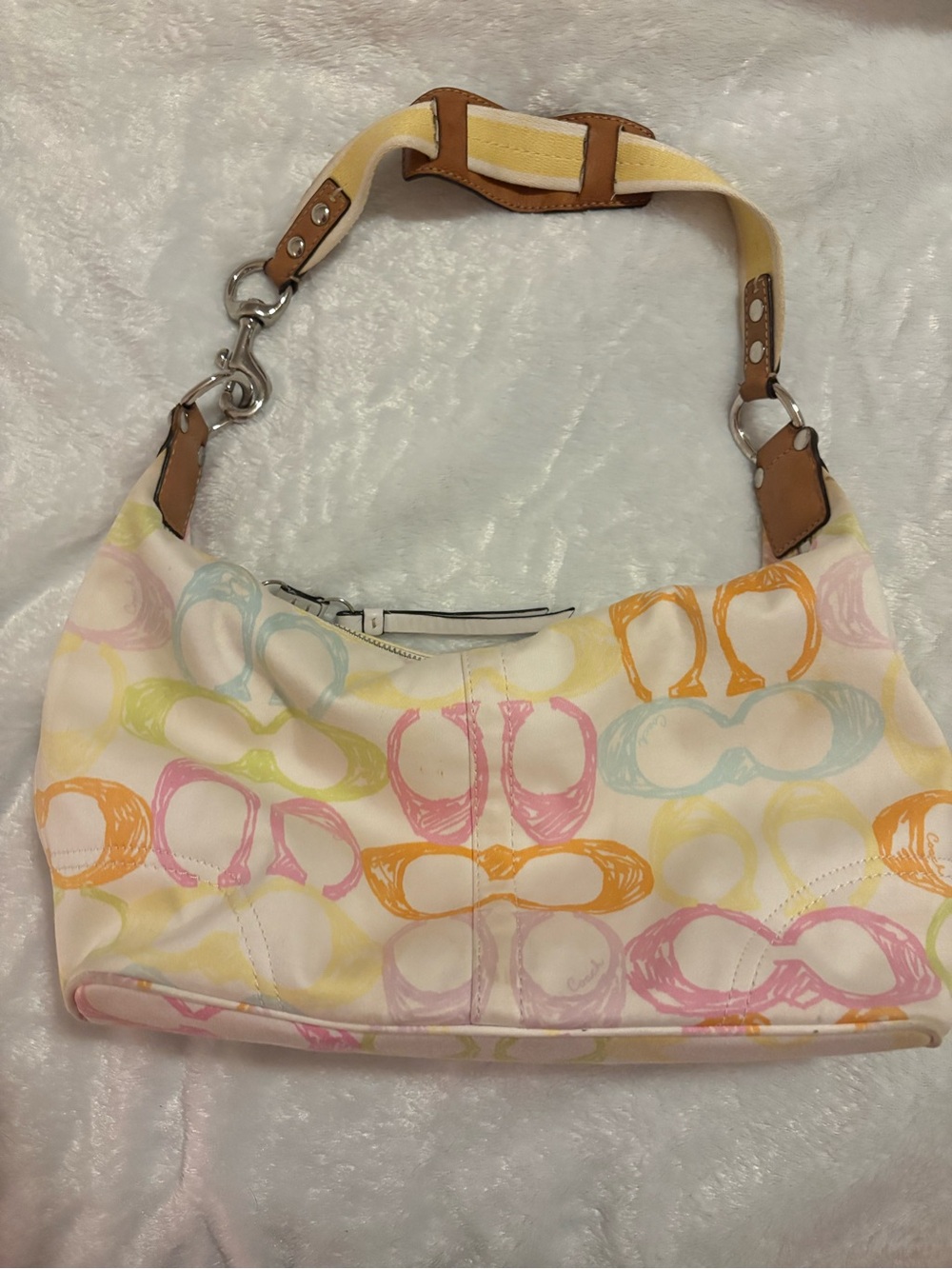 Coach Pastel Multicolor Shoulder Bag  Vintage
